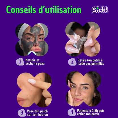 24 Patchs anti Boutons Ultra-Fins 100% Hydrocolloïdes  Dont 20 Patchs Transparents Et 4 Patchs Colorés - Patch Anti-Acné Jour Et Nuit - Absorbe Les Impuretés Du Bouton En 6 À 8H - Korean Skincare